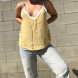 Free People Yellow Tank